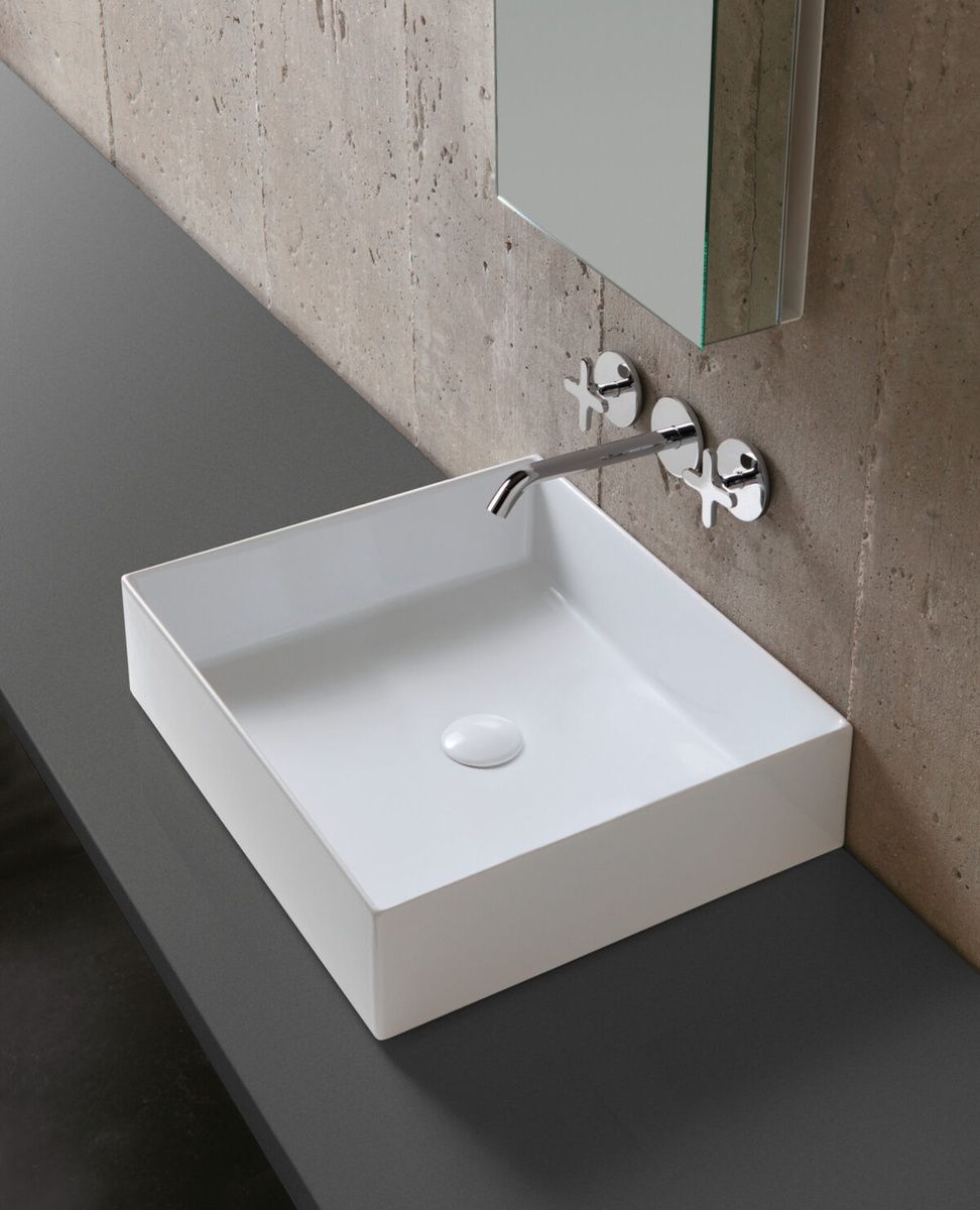 Умивальник підвісний без отвору під змішувач 75 см Azzurra Elegance Squared ELLP075450Q0BI, Shiny white ELLP075450Q0BI фото  | Італійска кераміка і меблі для ванної | Azzurra Ceramica | Ukraine