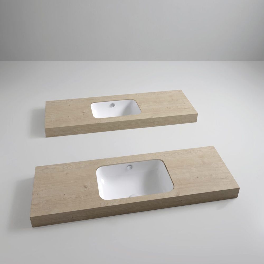 Умивальник під стільницю 80 см Azzurra Built-In DULT08037T00BI, Shiny white DULT08037T00BI фото  | Італійска кераміка і меблі для ванної | Azzurra Ceramica | Ukraine