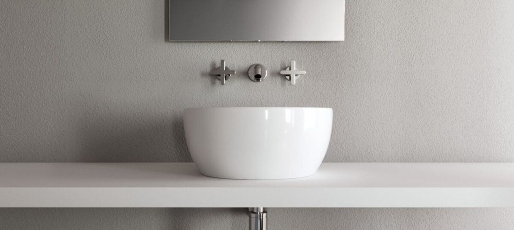 Умивальник накладний 40 см, висота 10 см Azzurra Elegance Circle ELLA040100C0CE, Ash ELLA040100C0CE фото  | Італійска кераміка і меблі для ванної | Azzurra Ceramica | Ukraine