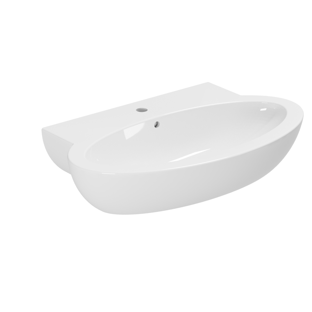 Умивальник підвісний 80 см Azzurra Comoda CMLS08050T0MBI, Shiny white CMLS08050T0MBI фото  | Італійска кераміка і меблі для ванної | Azzurra Ceramica | Ukraine
