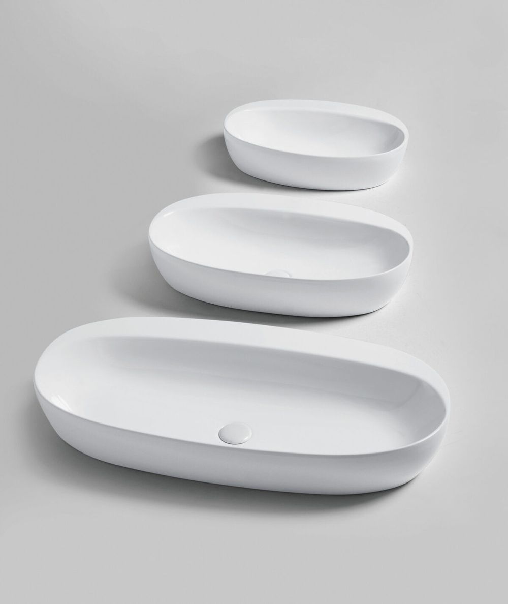 Умивальник накладний 40 см, висота 10 см Azzurra Elegance Circle ELLA040100C0BI, Shiny white ELLA040100C0BI фото  | Італійска кераміка і меблі для ванної | Azzurra Ceramica | Ukraine