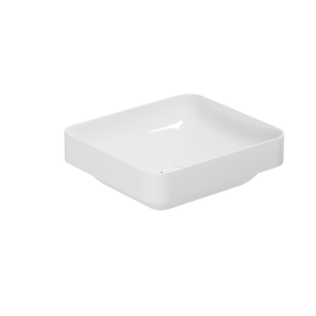 Умивальник напівврізний 45 см Azzurra Elegance Soft ELLG045400S0BI, Shiny white ELLG045400S0BI фото  | Італійска кераміка і меблі для ванної | Azzurra Ceramica | Ukraine