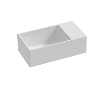 Умивальник накладний 40х22 см Azzurra Elegance Squared ELLP040220Q0BI, Shiny white ELLP040220Q0BI фото  | Італійска кераміка і меблі для ванної | Azzurra Ceramica | Ukraine