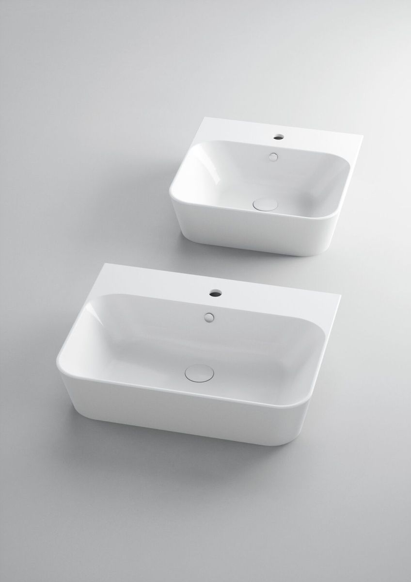 Умивальник накладний 43 см Azzurra Build BULA04343000BI, Shiny white BULA04343000BI фото  | Італійска кераміка і меблі для ванної | Azzurra Ceramica | Ukraine